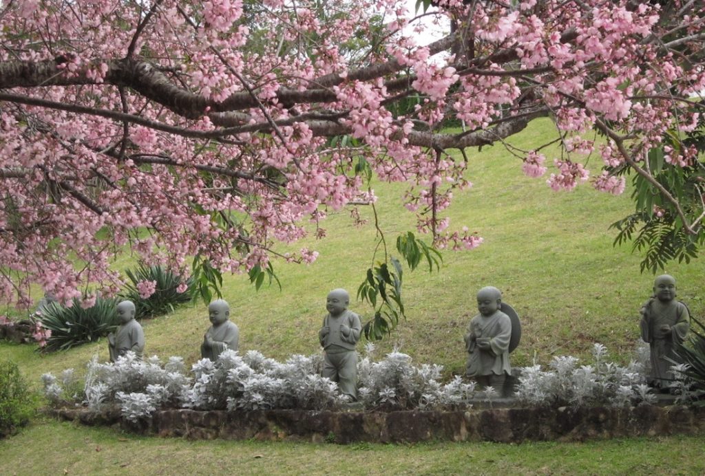 Statues in the Arhat Garden, Zu Lai Temple. Image courtesy of the author