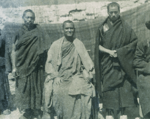 Rahul Sankrityayan, seated, during his second visit to Tibet in 1934. From researchgate.net