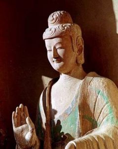 Buddha sculpture in Cave 44. From pinterest.com