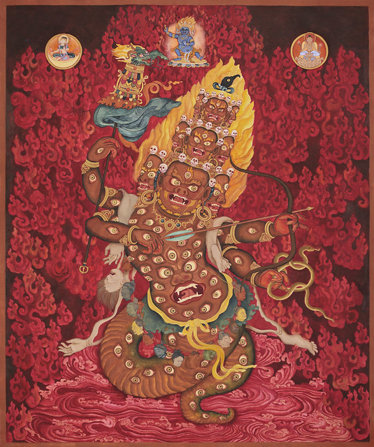 The Great Naga Deity Rahula, painting by Laura Santi. From laurasanti.com