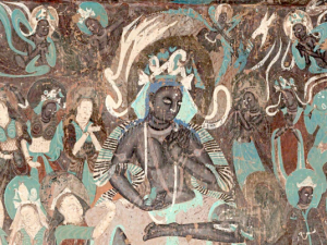 Mural of King Sivi from the north wall of Mogao Cave No.254. Dunhuang, 439–534 CE, Northern Wei dynasty. Image Courtesy of the Dunhuang Academy
