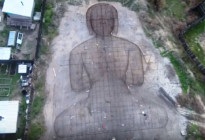 Construction of Avalokiteshvara’s statue in Sagan. From baikal-daily.ru