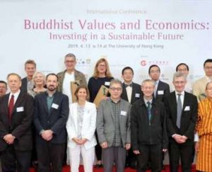 Participants of the conference Buddhist Values and Economics: Investing in a Sustainable Future. Image courtesy of Centre of Buddhist Studies, The University of Hong Kong
