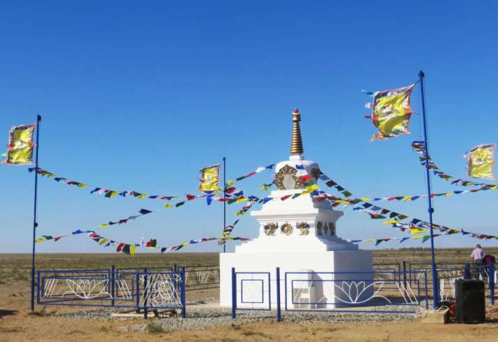 The Stupa of Enlightenment in Lagansky District. Image courtesy of the author