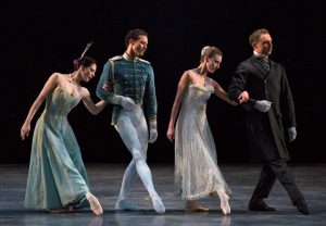 From left: Veronika Part, Corey Stearns, Devon Teuscher, and Roman Zhurbin, in Anthony Tudor’s Jardin aux Lilas. 2014. Image courtesy of the American Ballet Theater