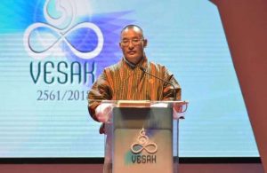 The prime minister of Bhutan, Lyonchhen Dasho Tshering Tobgay, provided the keynote address at the 15th Conference of the United Nations Day of Vesak in Thailand. From Tshering Tobgay Twitter