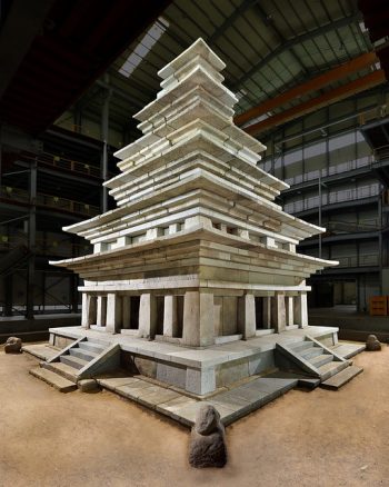The ancient stone pagoda Mireuksa Seoktap has been undergoing restoration for the past 20 years. From english.hani.co.kr