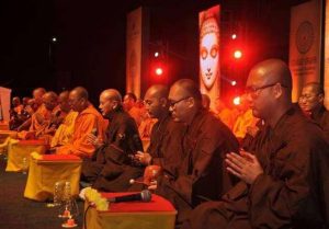 Monks from various schools led a global chant at the Amaravati Buddhist Heritage Festival. From thehindu.com