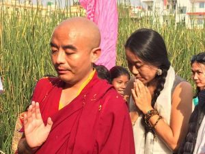 Mingyur Rinpoche with Lillian Sum. Image courtesy of Lillian Sum