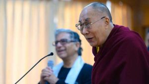 His Holiness the Dalai Lama with Deepak Chopra during a private audience on 11 February 2019. From dalailama.org