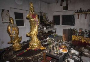 The shrine at the Buddhist temple in North Las Vegas. From reviewjournal.com