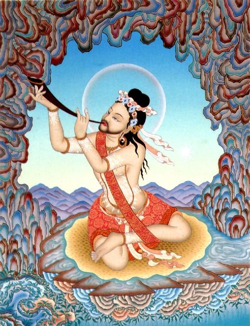 Representation of the Indian yogi Naropa, composer of “songs of realization”