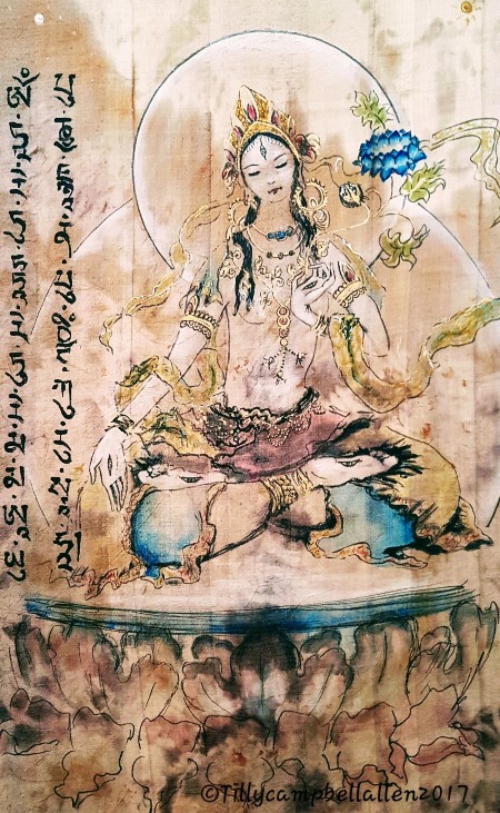 White Tara painting, by Tilly Campbell-Allen