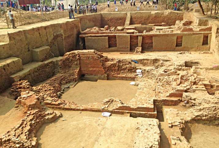 The remains of a Buddhist vihara discovered at the site. From thedailystar.net