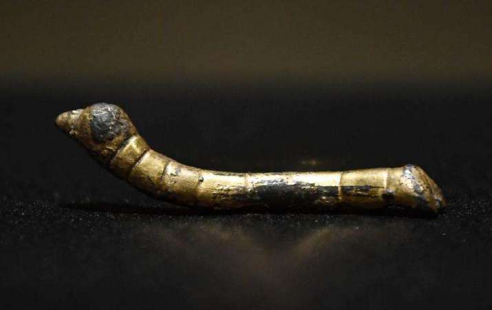 Gilt bronze silkworm, Han dynasty. Collection of Shaanxi History Museum. From hk.history.museum