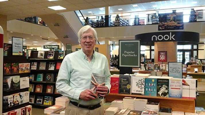 Robertson Work promoting his new book. Photo by Barnes & Noble