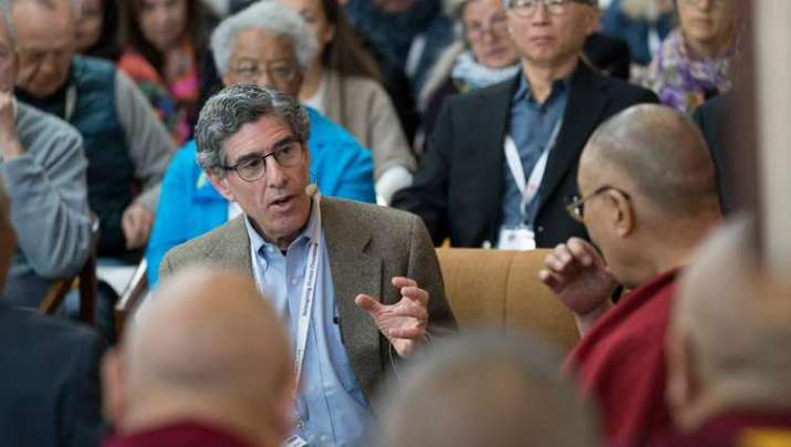 Prof. Richard Davidson speaking at the opening of the conference. Photo by Tenzin Choejor. From dalailama.com