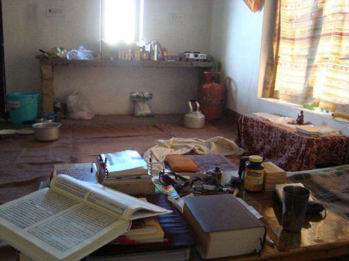 Kotyk’s room in Ladakh, India, where he studied, 2011. Image courtesy of Jeffrey Kotyk
