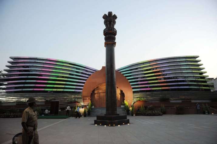 The memorial is shaped like a book. From india.com