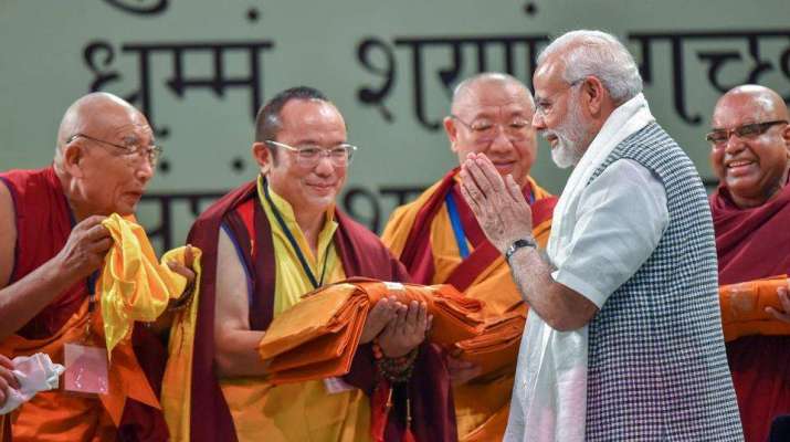Prime Minister Narendra Modi launches Buddha Jayanti celebrations in New Delhi. From hindustantimes.com