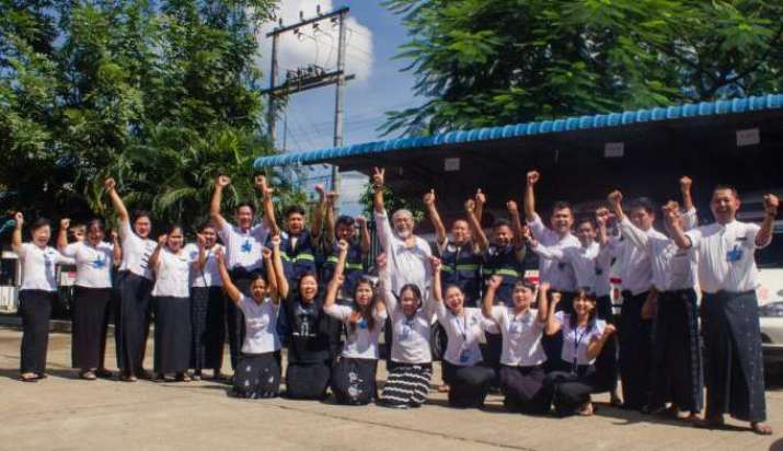 Kyaw Thu and the staff of the FFSS. Image courtesy of the FFSS