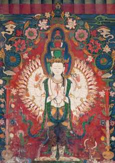 Eleven-headed Avalokiteshvara, 15th century, from Gyantse Kumbum. Photo by Thomas Laird. From latimes.com