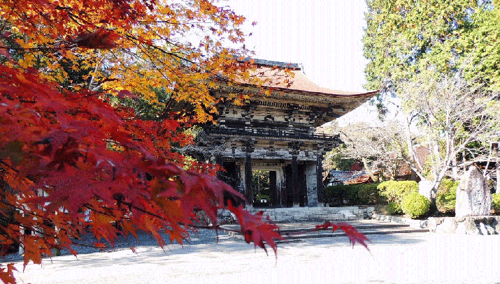 Mii-dera during autumn. From biwako-visitors.jp