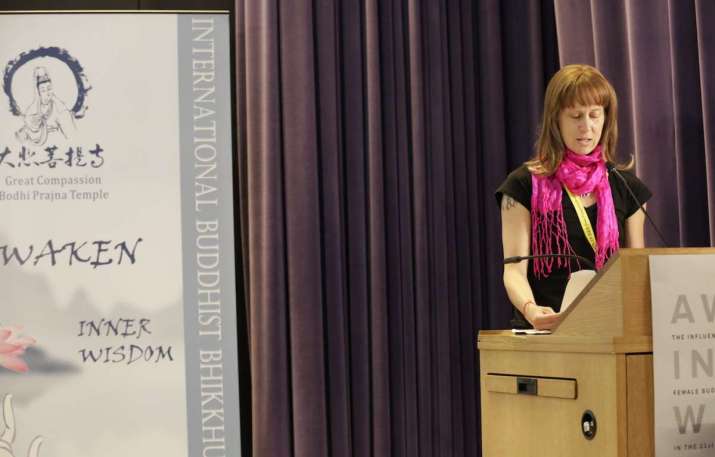 Dr. Frances Garrett opens the forum. Image courtesy of the author