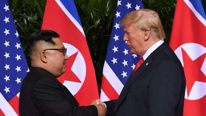 Kim Jong-un and Donal Trump meet in Singapore on 12 June. From scmp.com