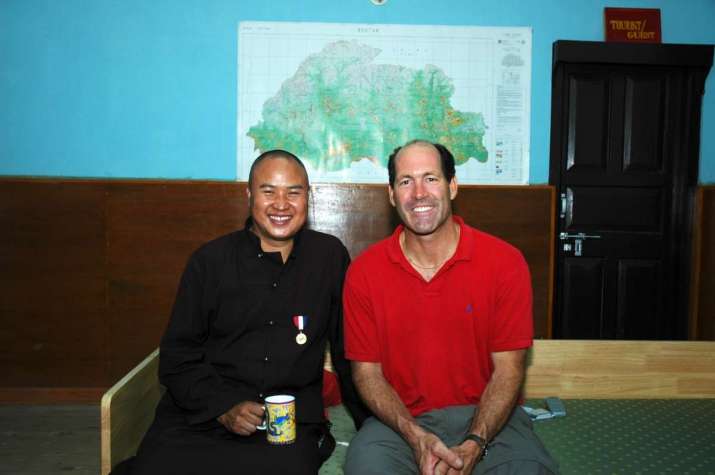 Baba Tulku and Mike Borre in Thimphu, 2006. Photo by Gerard Houghton. From Core of Culture