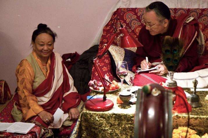 Khandro Kunsang Chozom and Lama Pema Dorje Rinpoche in Russia, 2013. Photo by Vsevolod Dobrotvorskiy
