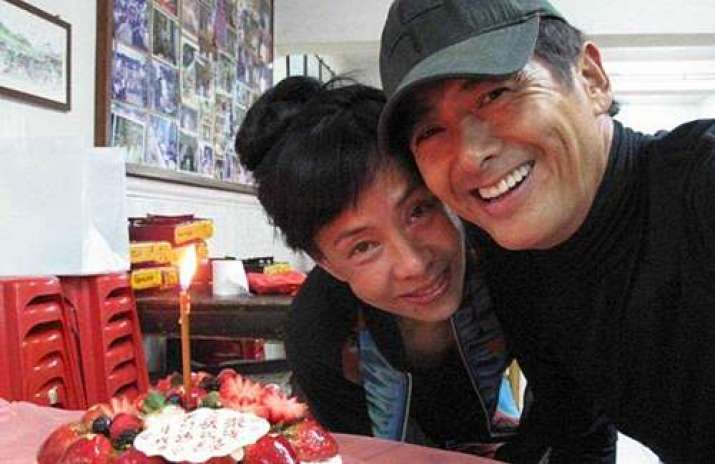 Chow Yun-fat celebrates his 62nd birthday with his wife Jasmine Tan. From jaynestars.com