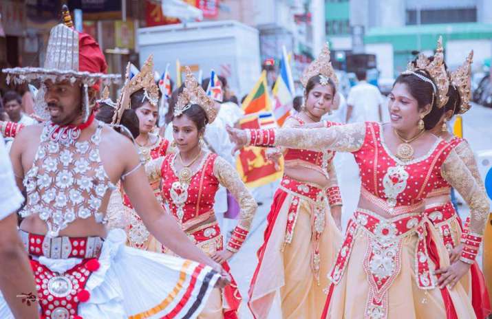 Dancers at the Kathina procession. Photo by Poorna Jayasinghe