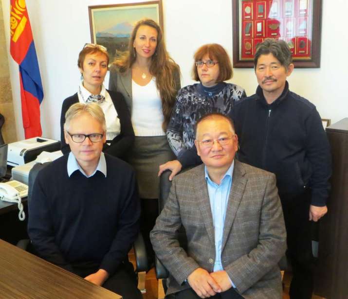 Prof. Fedotoff at the Mongolian embassy. Image courtesy of the author