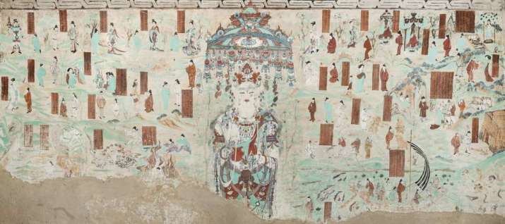 Avalokiteshvara mural in Cave 45 of Dunhuang's Mogao grottoes. From dunhuangfoundation.us