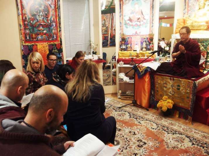 His Holiness Karma Kuchen at the Palyul Center Bulgaria. Image courtesy of the author