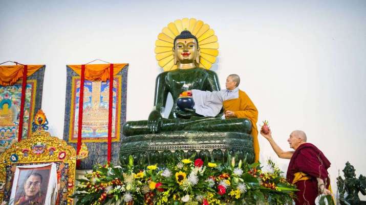The Jade Buddha for Universal Peace at the pagoda. From bendigoadvertiser.com.au