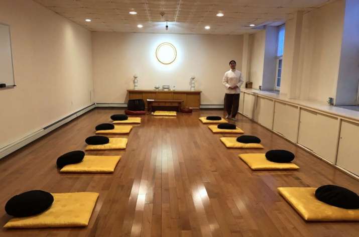 Meditation room at the Korean Won Buddhist Temple’s Institute for Graduate Studies. From jivaka.net