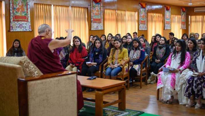 His Holiness addresses 75 members of the Young FICCI Ladies Organisation. Photo by Tenzin Choejor. From dalailama.com