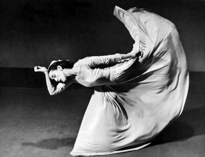 Martha Graham, Shawn’s most famous student, in <i>Letter to the World</i>, 1940. Photo copyright Barbara Morgan. Used with permission