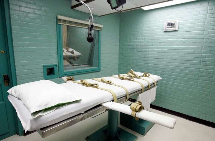 The execution chamber at the Texas State Penitentiary in Huntsville. From nytimes.com