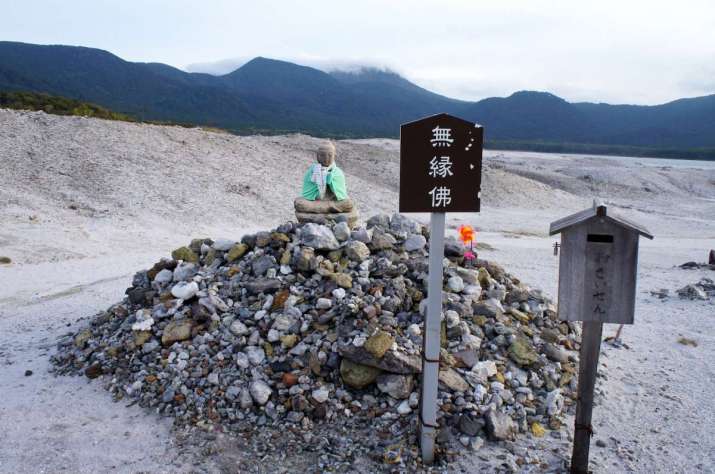 Mt. Osore, where practitioners remember and encounter the dead. Photo by the author