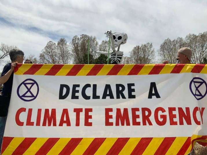 An Extinction Rebellion sign in Denver. Image from facebook.com