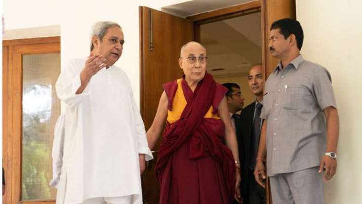 His Holiness the Dalai Lama with the chief minister of Odisha, Naveen Patnaik, during his visit to Odisha in November 2017. Photo by Tenzin Choejor. From dalailama.com