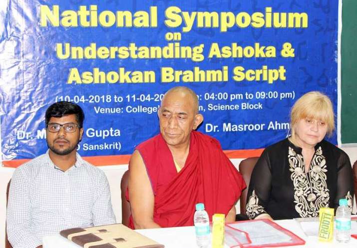 Prof. Bratoeva during the National Symposium on Understanding Ashoka & Ashokan Brahmi Script. Image courtesy of Milena Bratoeva