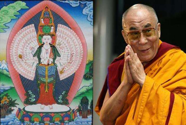 A 1,000-armed Avalokiteshvara image and the Dalai Lama. From lol8.wordpress.com