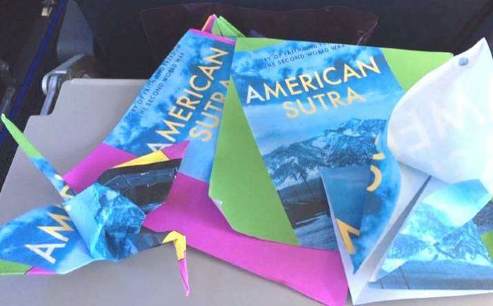 Examples of <i>American Sutra</i> cranes made by Nancy Ukai of Tsuru for Solidarity. Photo by Nancy Ukai