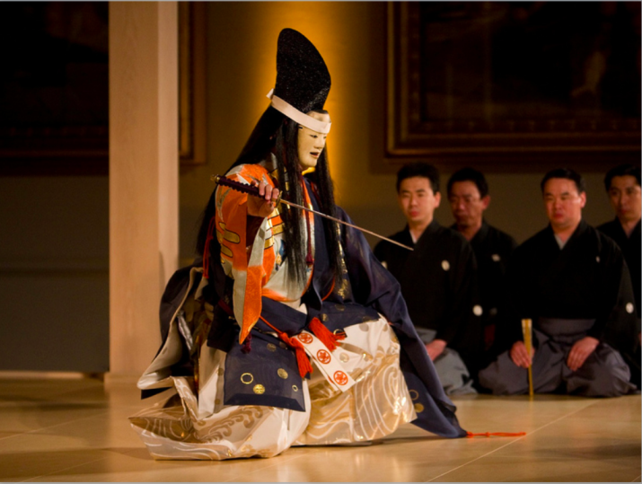 <i>Atsumori</i>, a Noh play. 2009. Noh actor Mikata Shizuka. Victoria and Albert Museum. Photo by Jonathan Greet for Core of Culture