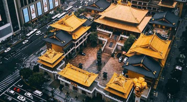 Jing'an Temple, Shanghai. From reddit.com