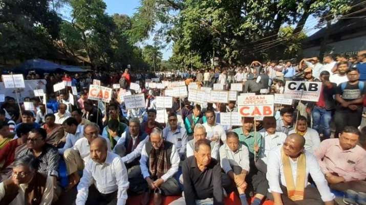 Protesters in Assam shout the slogan: “This is a war to protect our motherland from illegal foreigners.” From indiatoday.in
